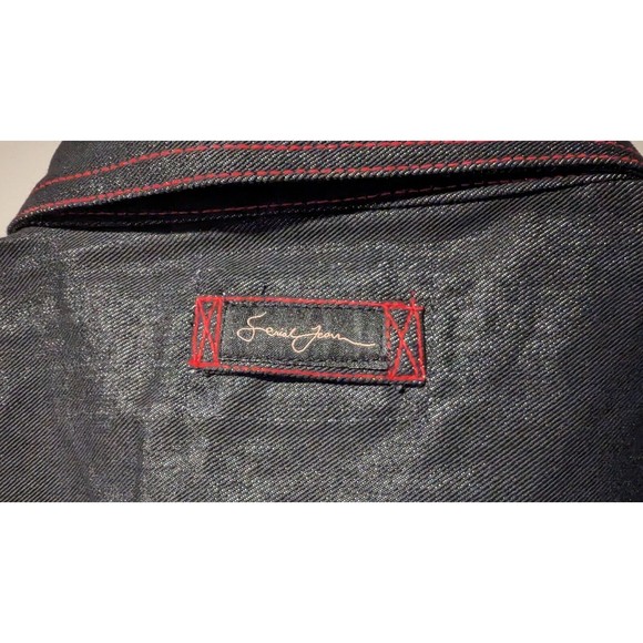 Deadstock Y2K Arctic Serial Jean Black Denim Jacket 2XL Glanz Hip Hop Urban NWT - Picture 13 of 16